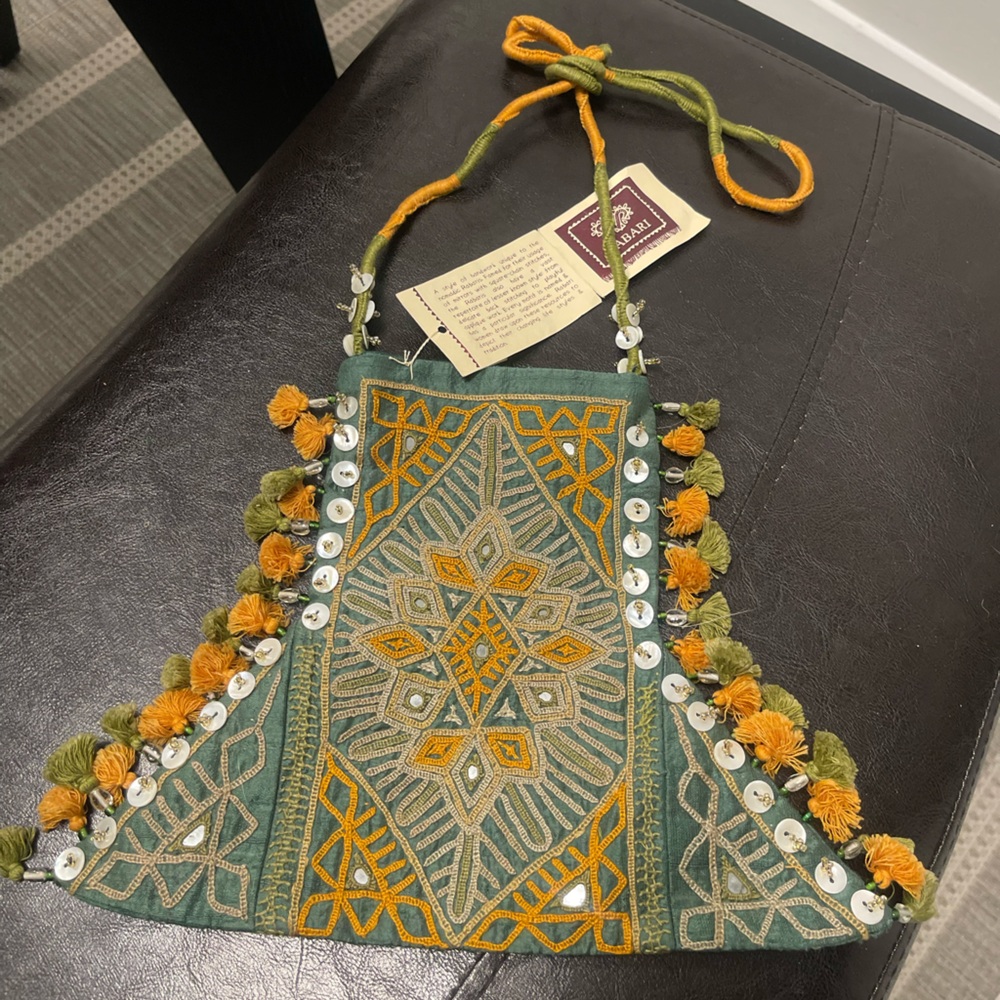 NWT Kala Raksha silk embroidered gypsy bag